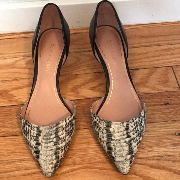enzo angiolini snakeskin pumps